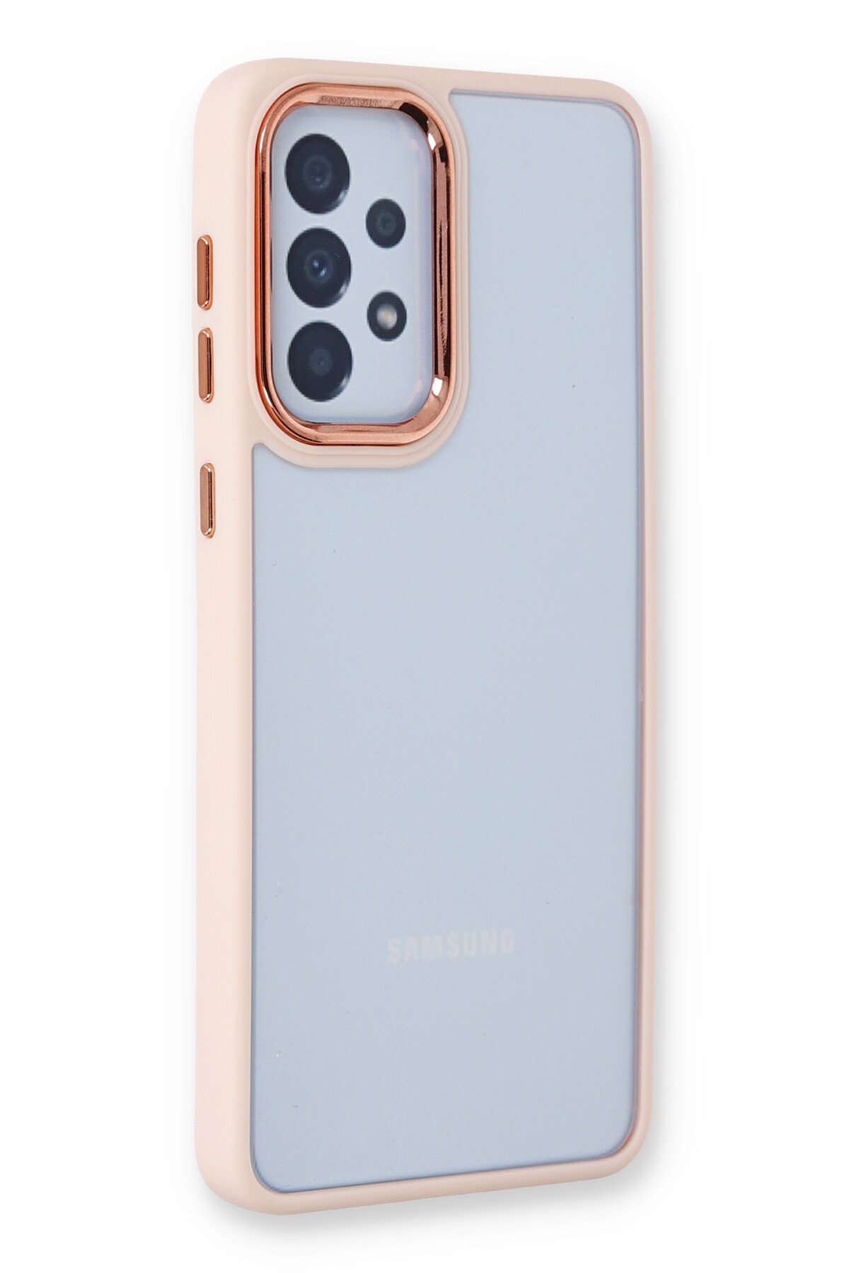 Newface Samsung Galaxy A32 Kılıf Joy Lens Standlı Kapak - Siyah