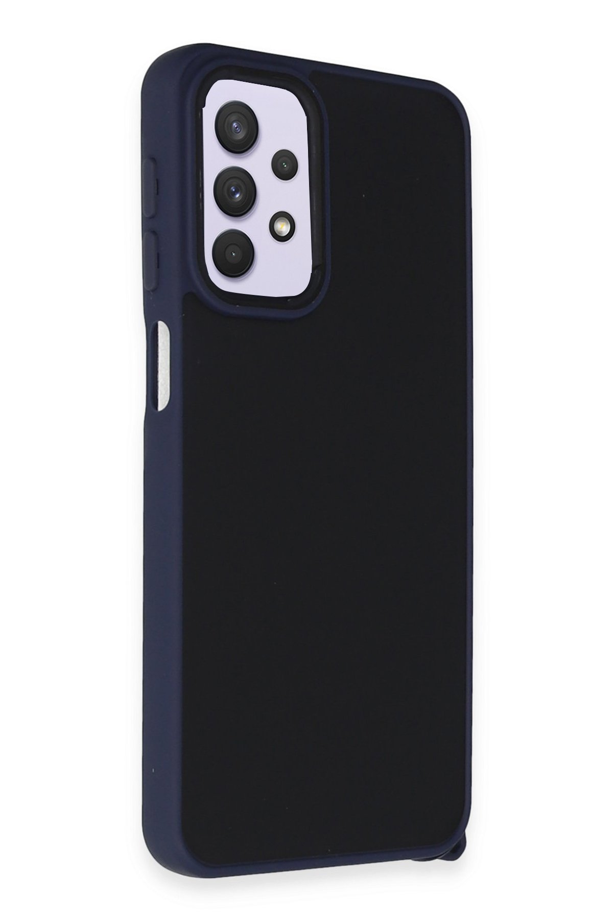 Newface Samsung Galaxy A32 Kılıf Glass Kapak - Siyah