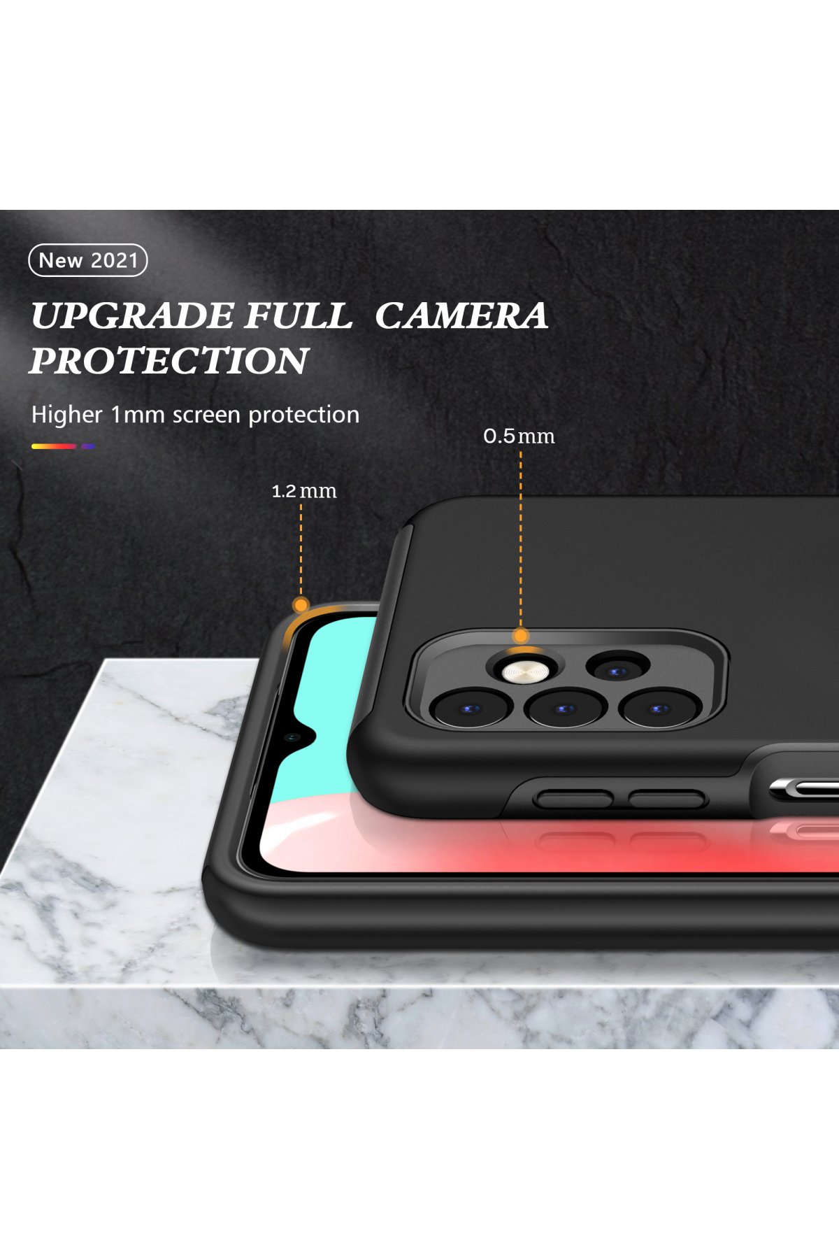 Newface Samsung Galaxy A32 Kılıf Loop Deri Silikon - Siyah
