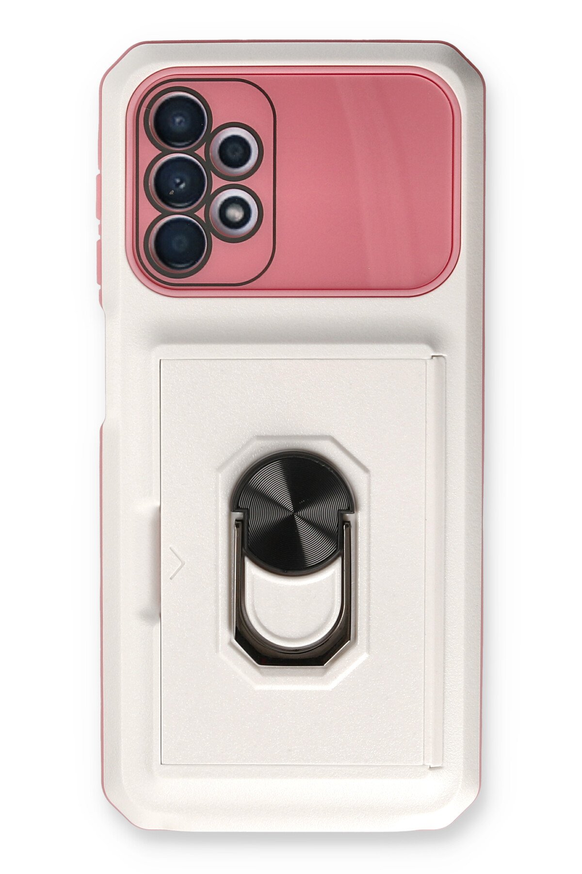 Newface Samsung Galaxy A32 Kılıf Joy Lens Standlı Kapak - Kırmızı