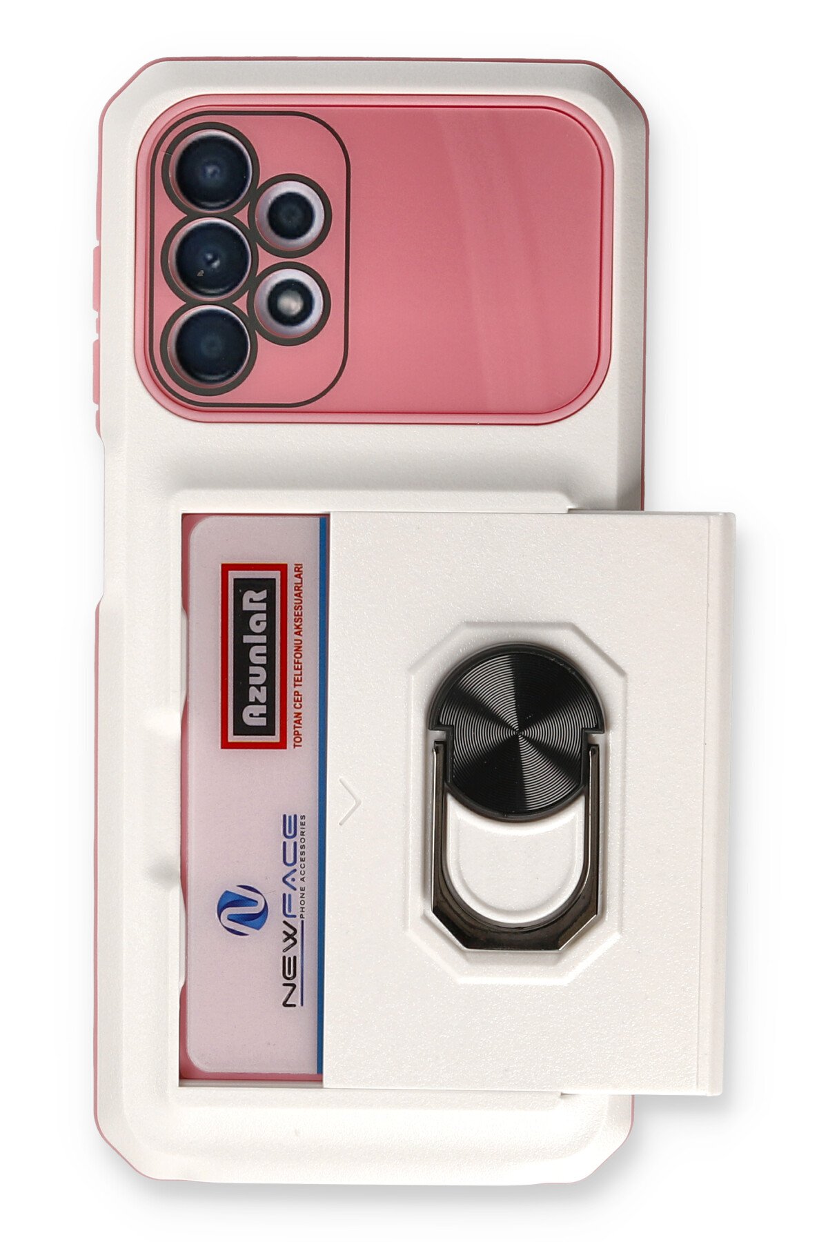 Newface Samsung Galaxy A32 Kılıf Joy Lens Standlı Kapak - Kırmızı