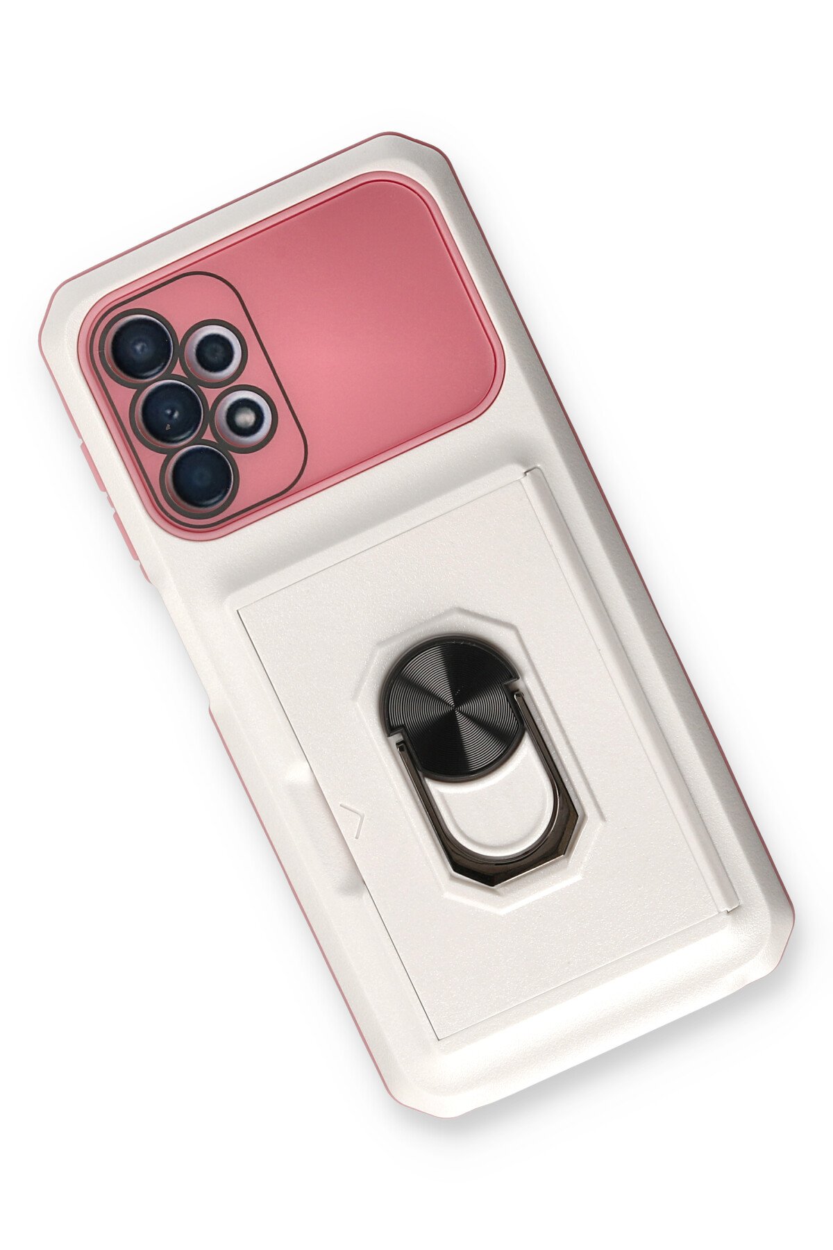 Newface Samsung Galaxy A32 Kılıf Joy Lens Standlı Kapak - Kırmızı