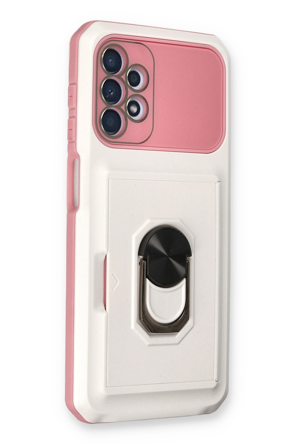 Newface Samsung Galaxy A32 Kılıf Joy Lens Standlı Kapak - Kırmızı