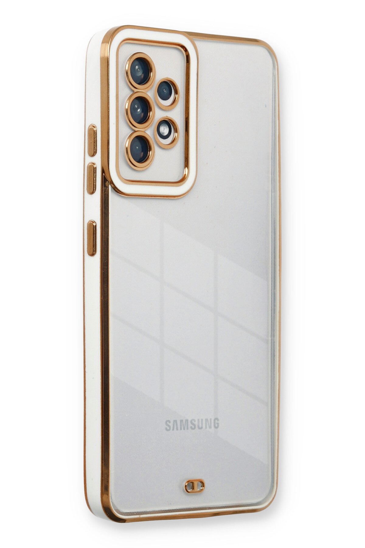 Newface Samsung Galaxy A32 Kılıf Platin Kamera Koruma Silikon - Kırmızı