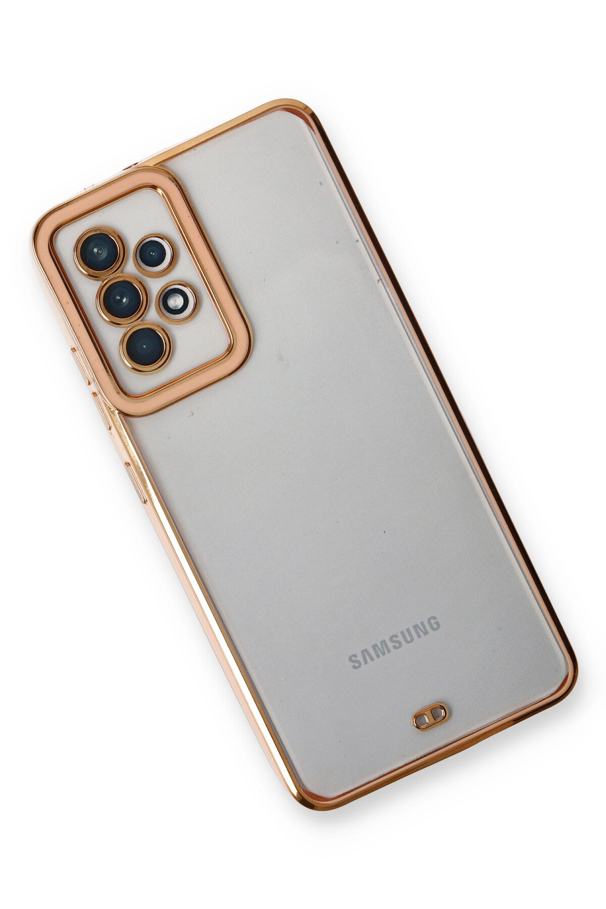 Newface Samsung Galaxy A52 Kılıf Focus Derili Silikon - Lacivert