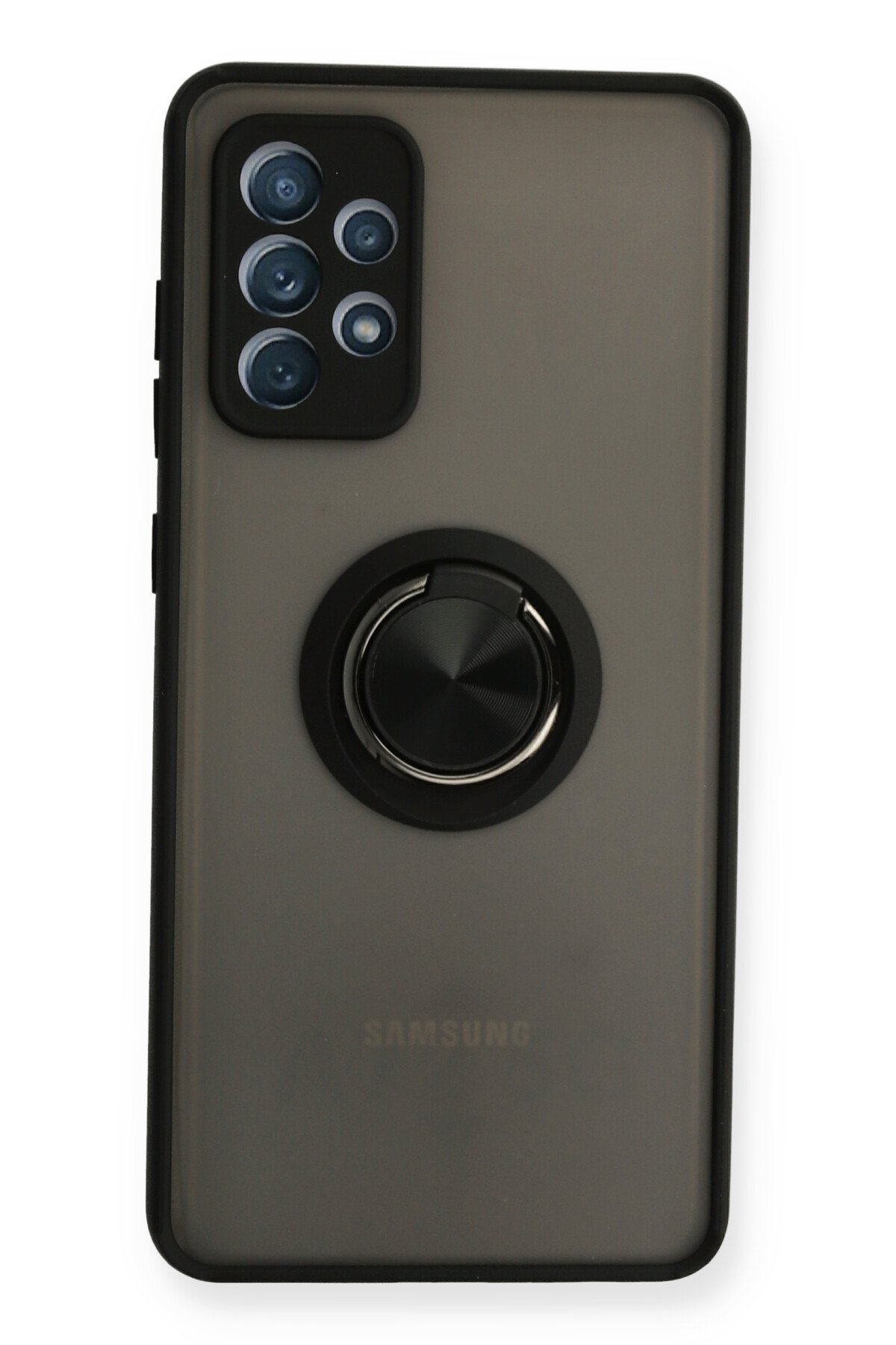 Newface Samsung Galaxy A32 Kılıf Joy Lens Standlı Kapak - Siyah