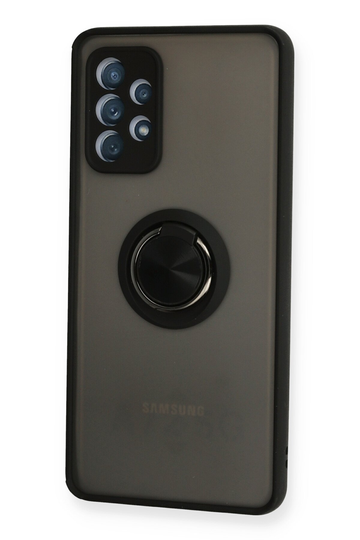 Newface Samsung Galaxy A32 Kılıf Joy Lens Standlı Kapak - Siyah