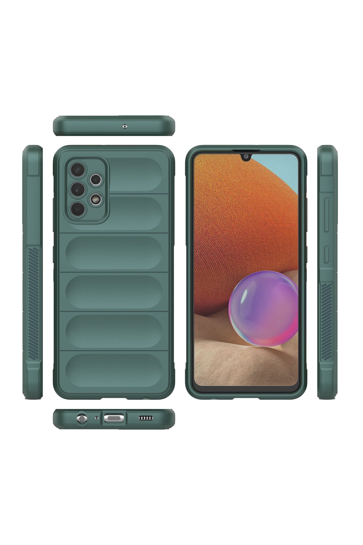 Newface Samsung Galaxy A32 Kılıf Volet Silikon - Siyah