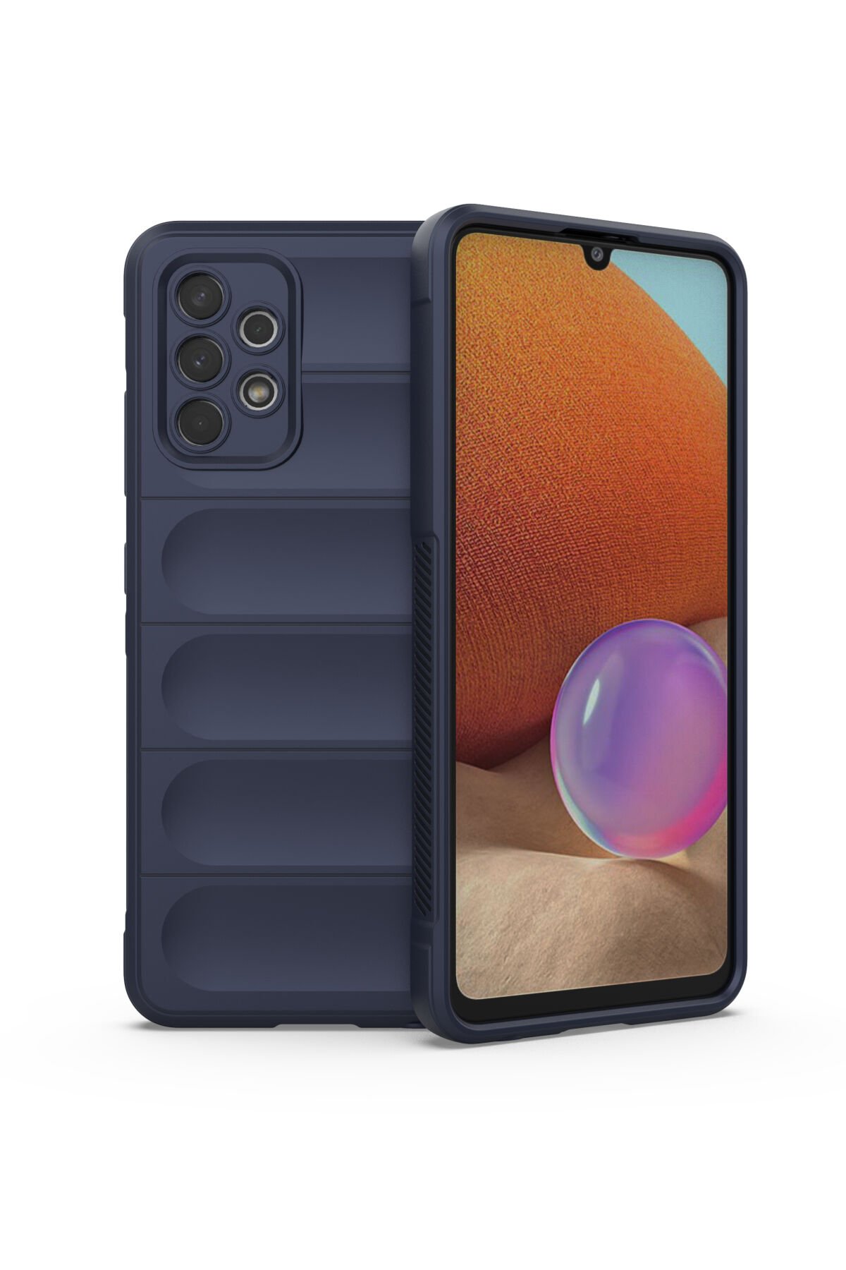 Newface Samsung Galaxy A32 Kılıf Razer Lensli Silikon - Gold