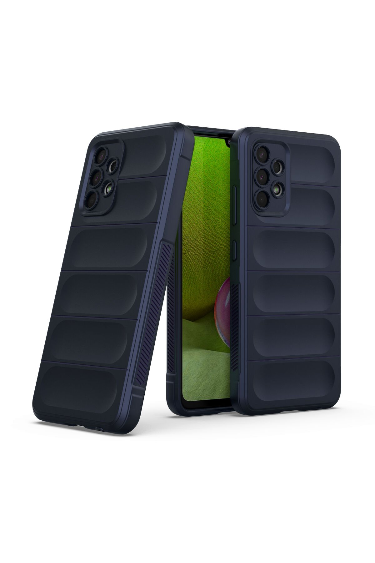 Newface Samsung Galaxy A32 Kılıf Razer Lensli Silikon - Gold