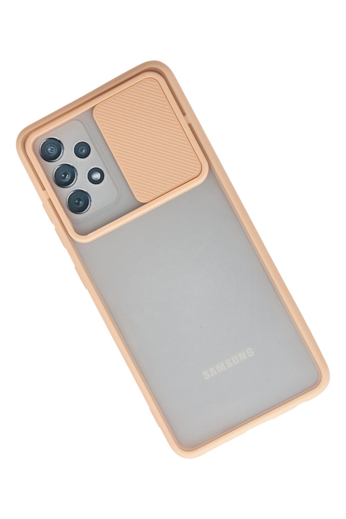 Newface Samsung Galaxy A32 Kılıf Nano içi Kadife Silikon - Sarı