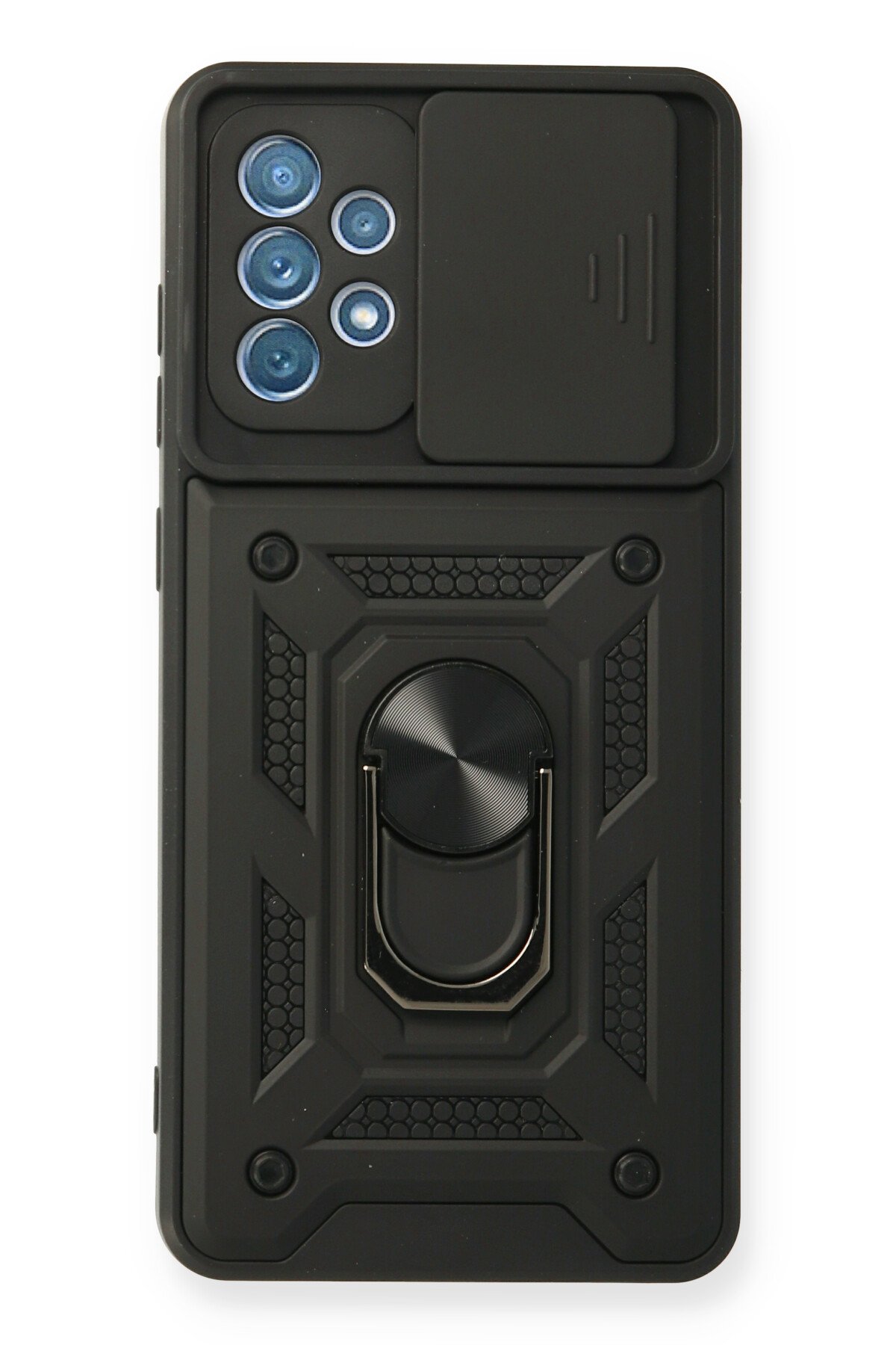 Newface Samsung Galaxy A32 Kılıf Palm Buzlu Kamera Sürgülü Silikon - Kırmızı