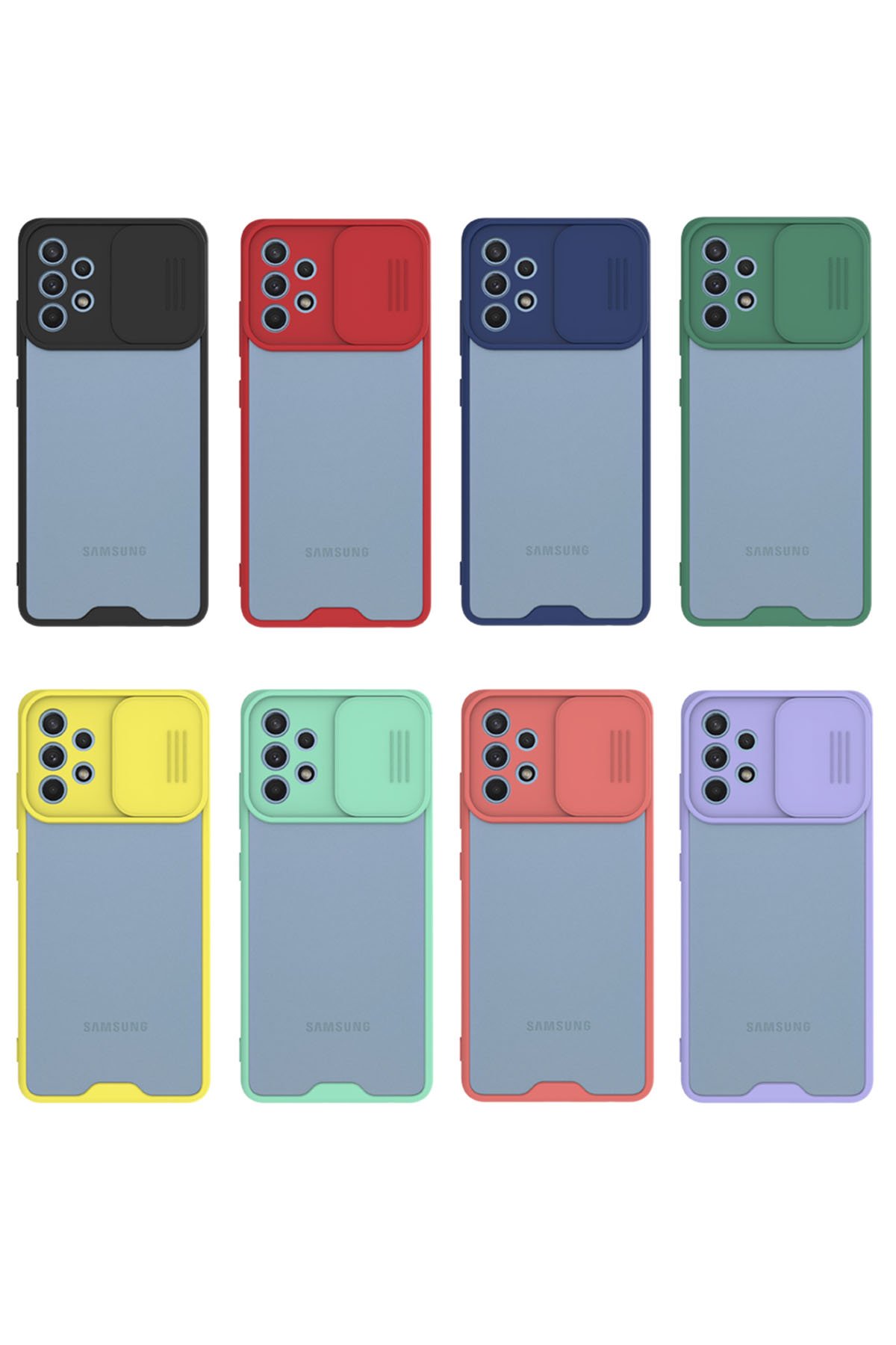 Newface Samsung Galaxy A32 Kılıf Volet Silikon - Siyah