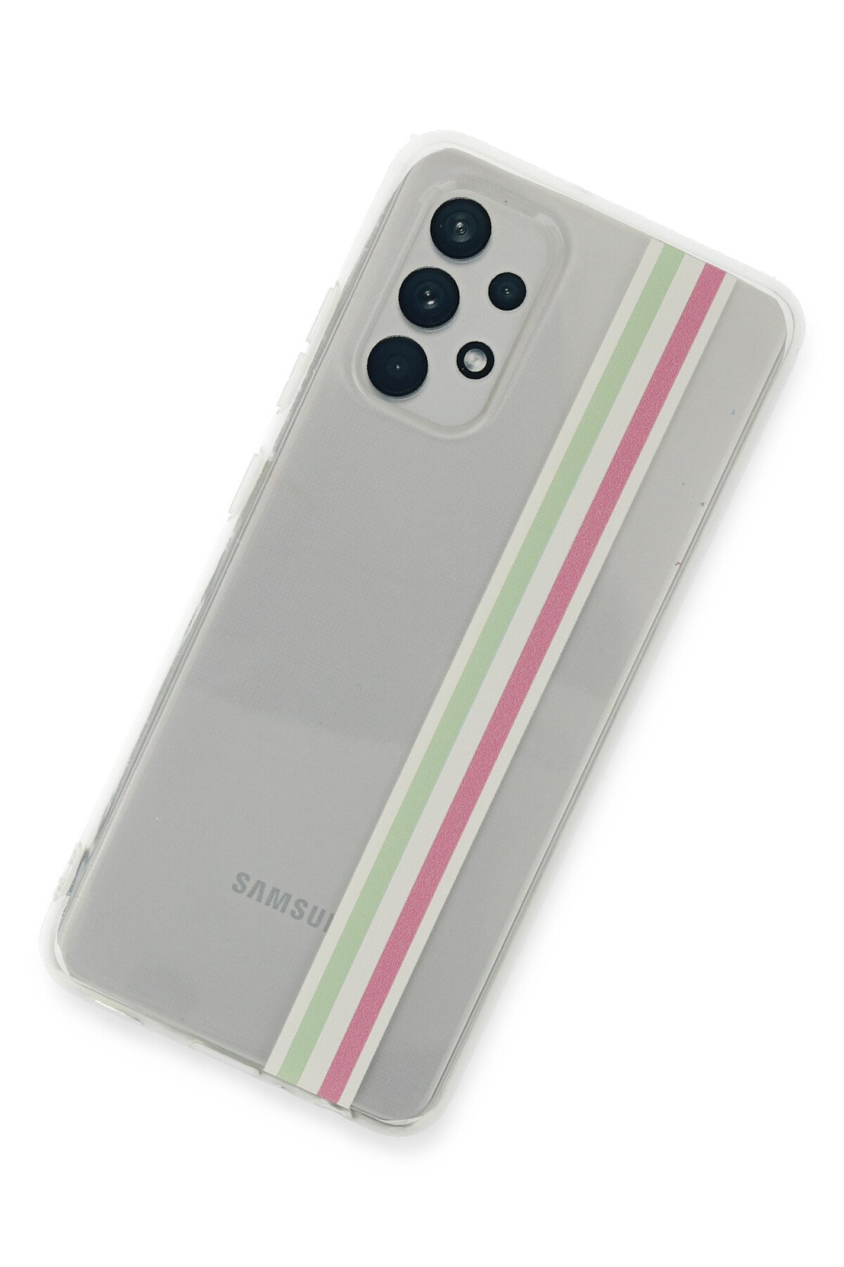 Newface Samsung Galaxy A32 Kılıf Sofya Yüzüklü Silikon Kapak - Gold