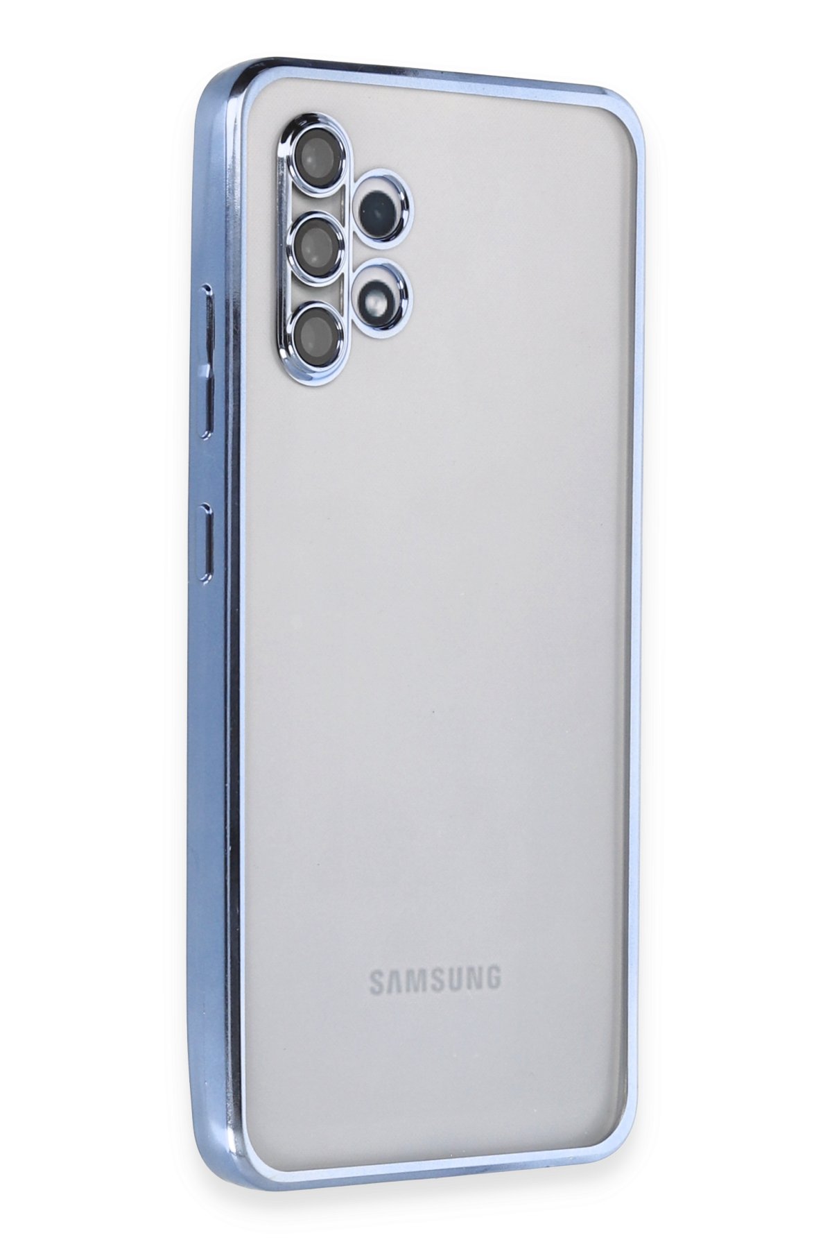 Newface Samsung Galaxy A32 Kılıf Palm Buzlu Kamera Sürgülü Silikon - Turkuaz