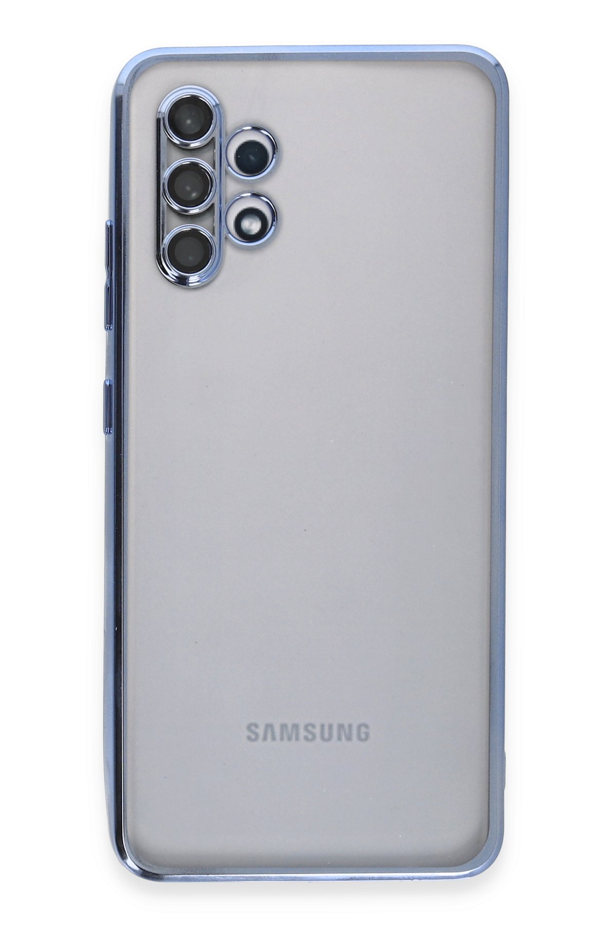 Newface Samsung Galaxy A32 Kılıf Palm Buzlu Kamera Sürgülü Silikon - Turkuaz