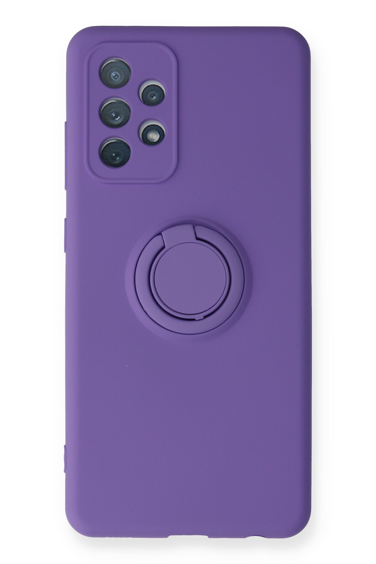 Newface Samsung Galaxy A32 Kılıf Pars Lens Yüzüklü Silikon - Lacivert