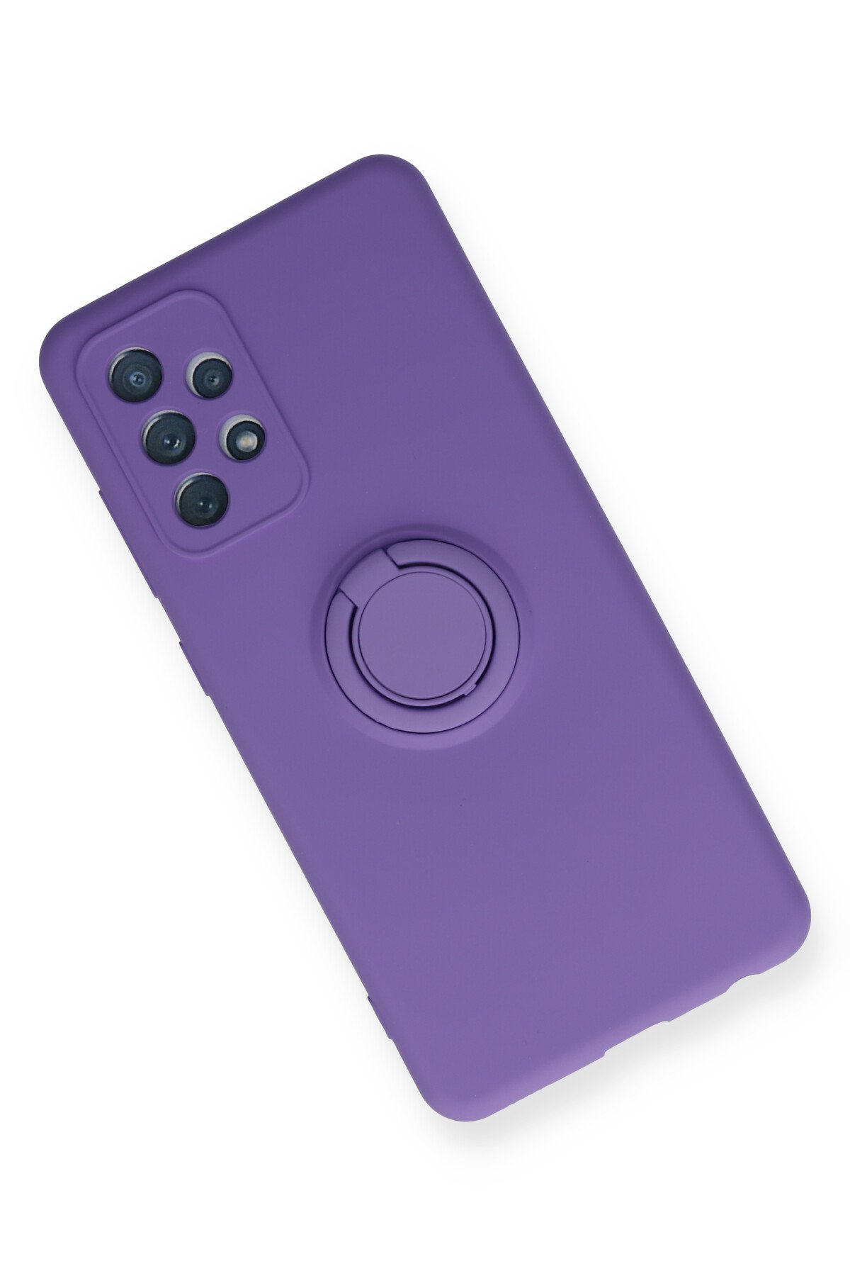 Newface Samsung Galaxy A32 Kılıf Pars Lens Yüzüklü Silikon - Lacivert