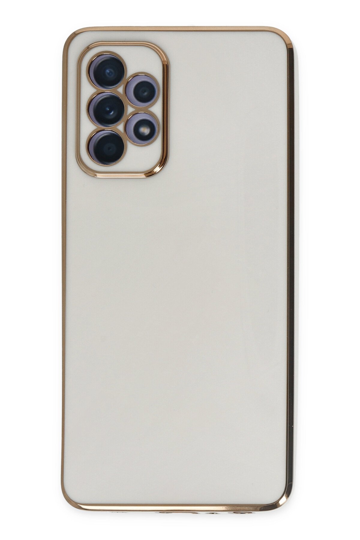 Newface Samsung Galaxy A32 Kılıf Montreal Yüzüklü Silikon Kapak - Sarı