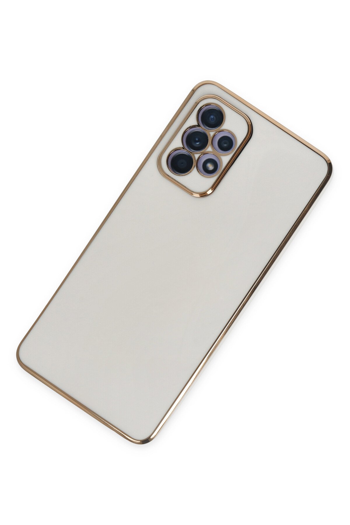 Newface Samsung Galaxy A32 Kılıf Montreal Yüzüklü Silikon Kapak - Sarı