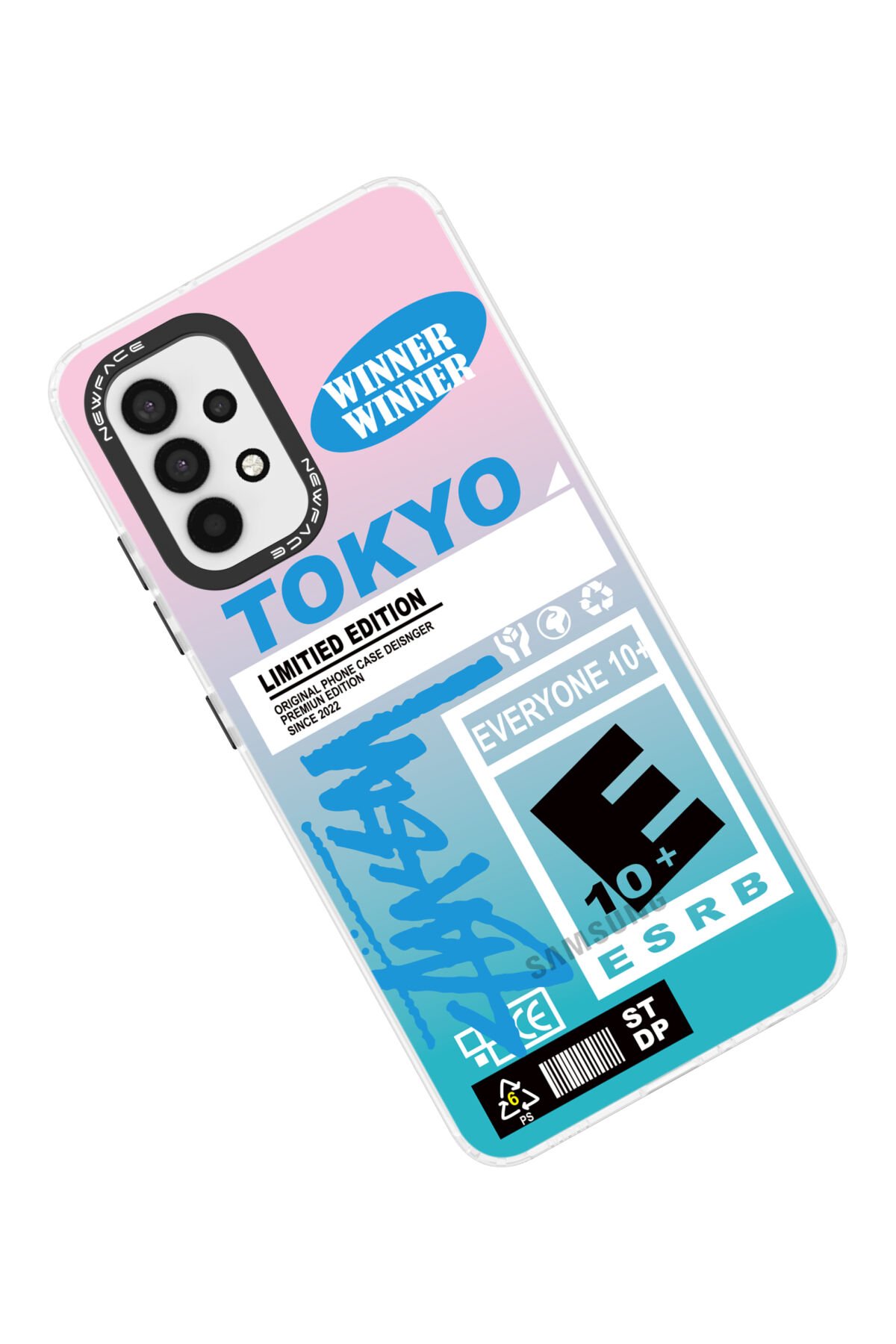 Newface Samsung Galaxy A33 5G Kılıf Glass Kapak - Lacivert