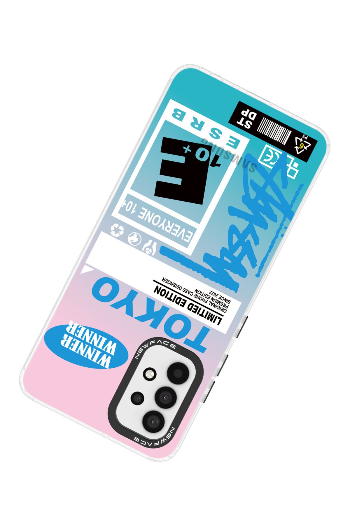 Newface Samsung Galaxy A33 5G Kılıf Glass Kapak - Lacivert