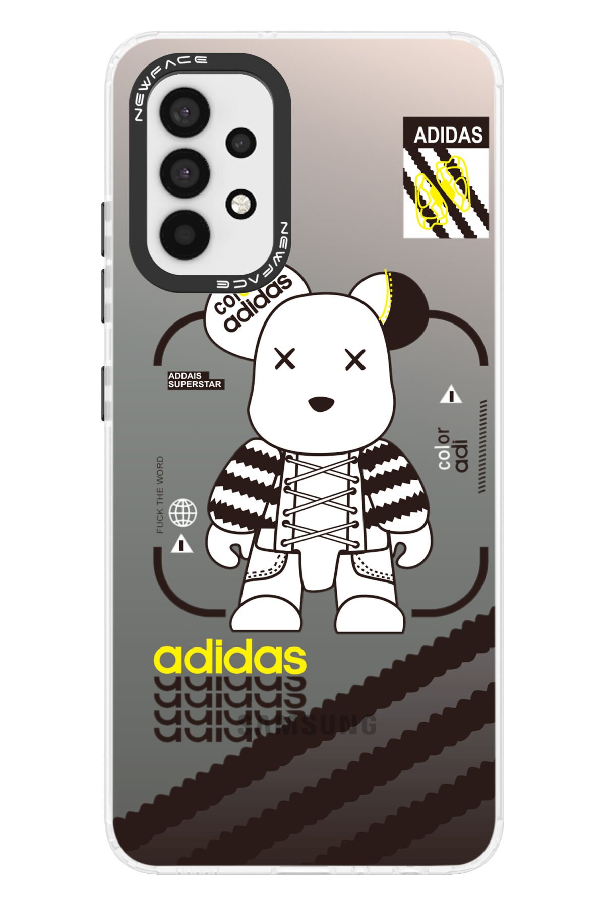 Newface Samsung Galaxy A33 5G Kılıf Lansman Glass Kapak - Sarı