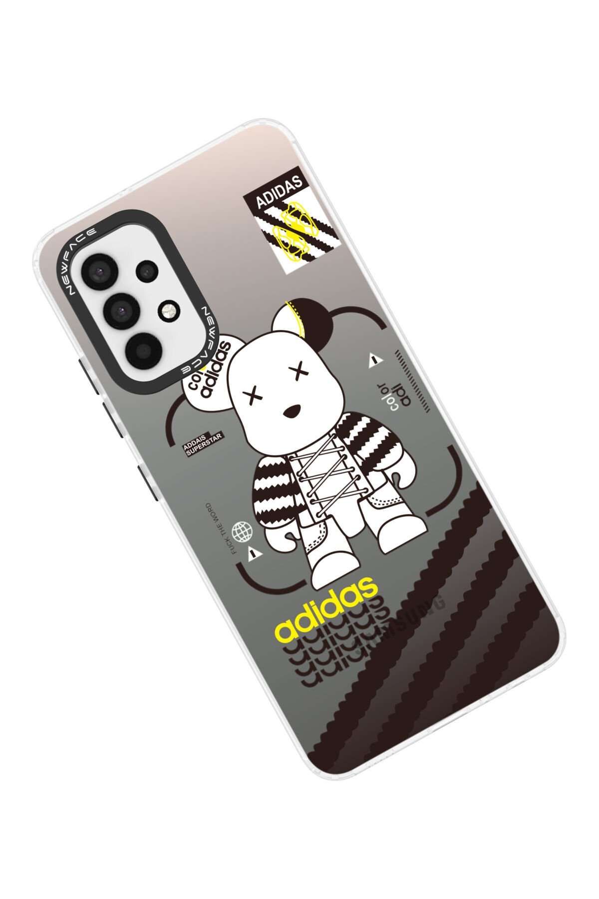 Newface Samsung Galaxy A33 5G Kılıf Lansman Glass Kapak - Sarı