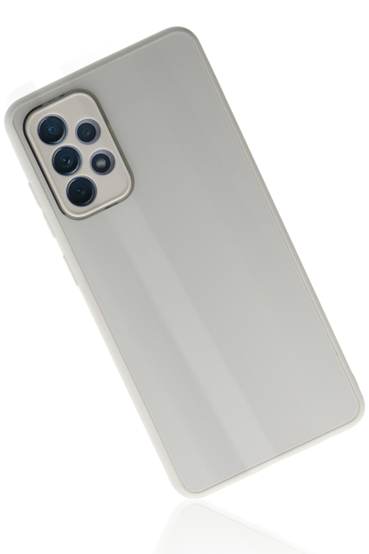 Newface Samsung Galaxy A33 5G Kılıf Lansman Glass Kapak - Sky Blue