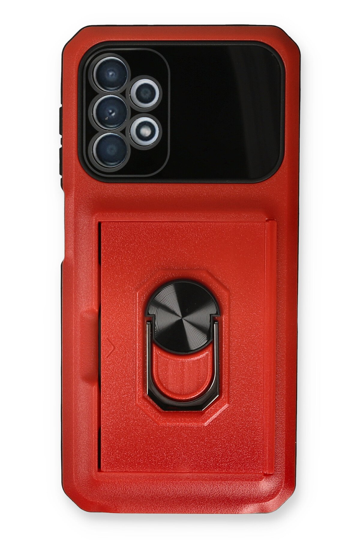 Newface Samsung Galaxy A33 5G Kılıf Zuma Kartvizitli Yüzüklü Silikon - Siyah