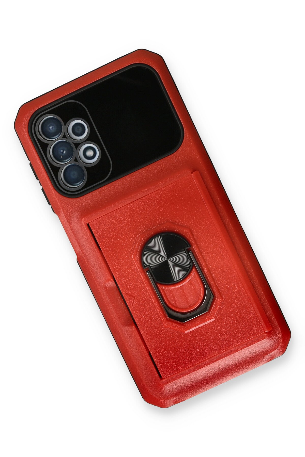 Newface Samsung Galaxy A33 5G Kılıf Zuma Kartvizitli Yüzüklü Silikon - Siyah