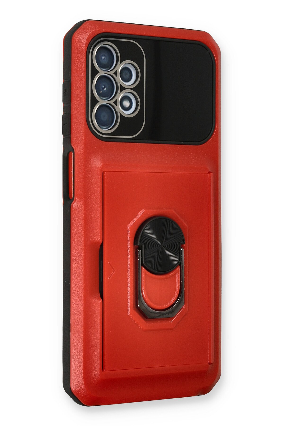 Newface Samsung Galaxy A33 5G Kılıf Zuma Kartvizitli Yüzüklü Silikon - Siyah