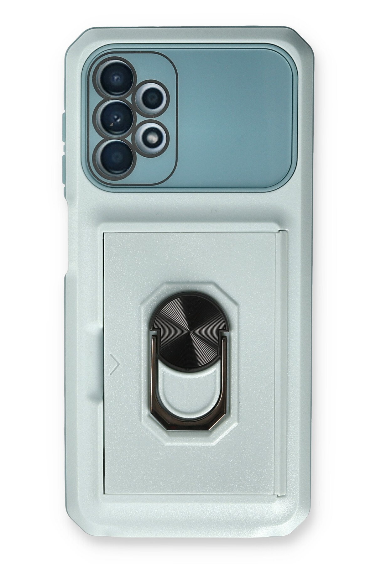 Newface Samsung Galaxy A33 5G Kılıf Sofya Yüzüklü Silikon Kapak - Gümüş