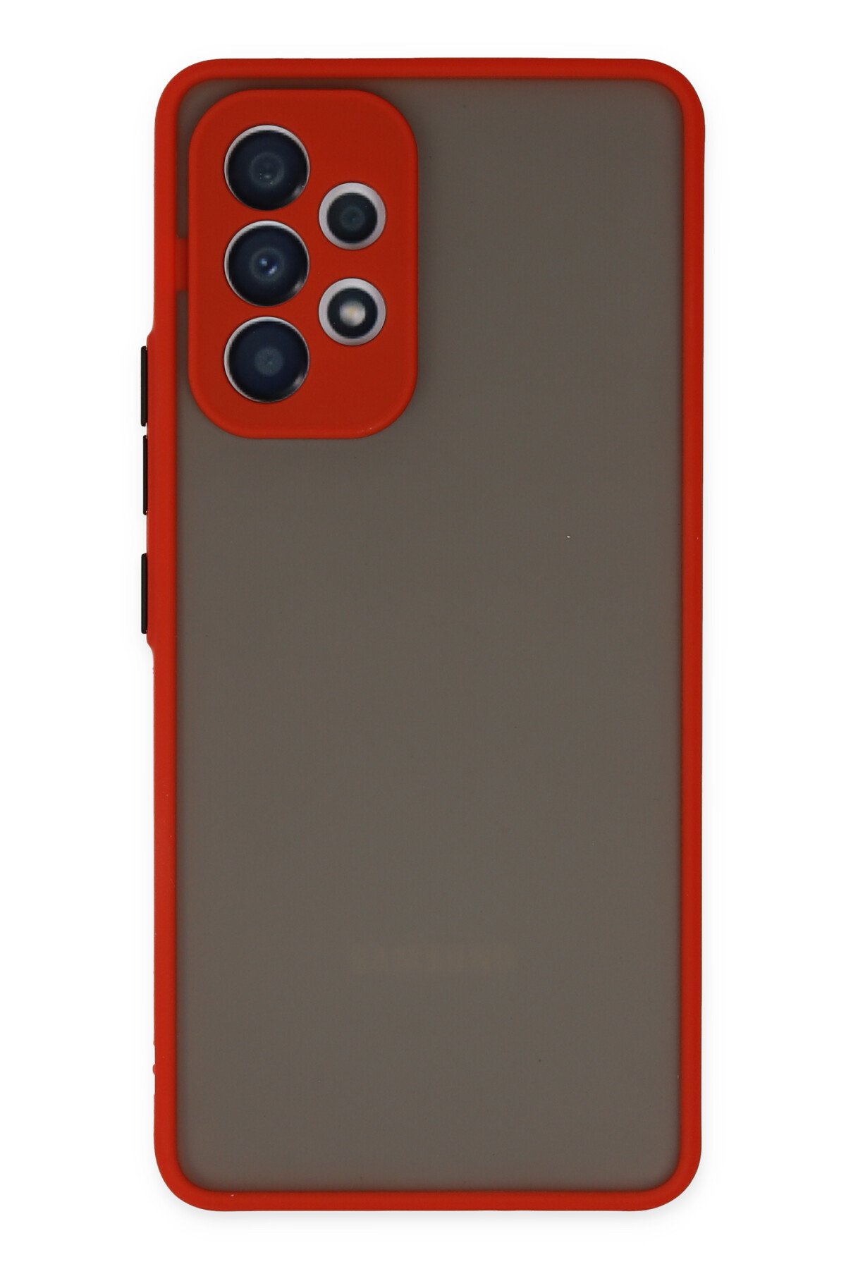 Newface Samsung Galaxy A33 5G Kılıf Ebruli Lansman Silikon - Mavi-Turuncu