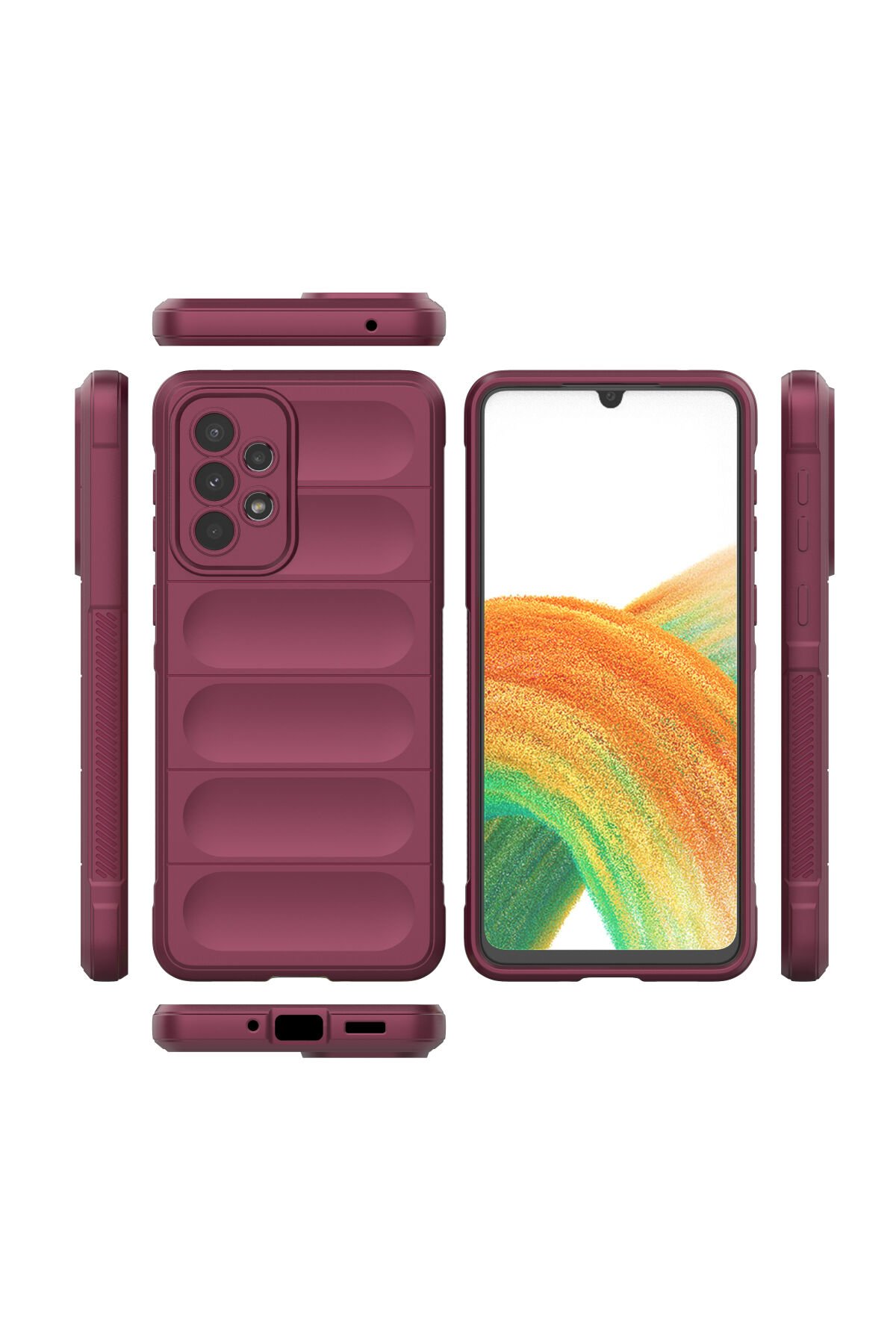 Newface Samsung Galaxy A33 5G Kılıf Loop Deri Silikon - Yeşil