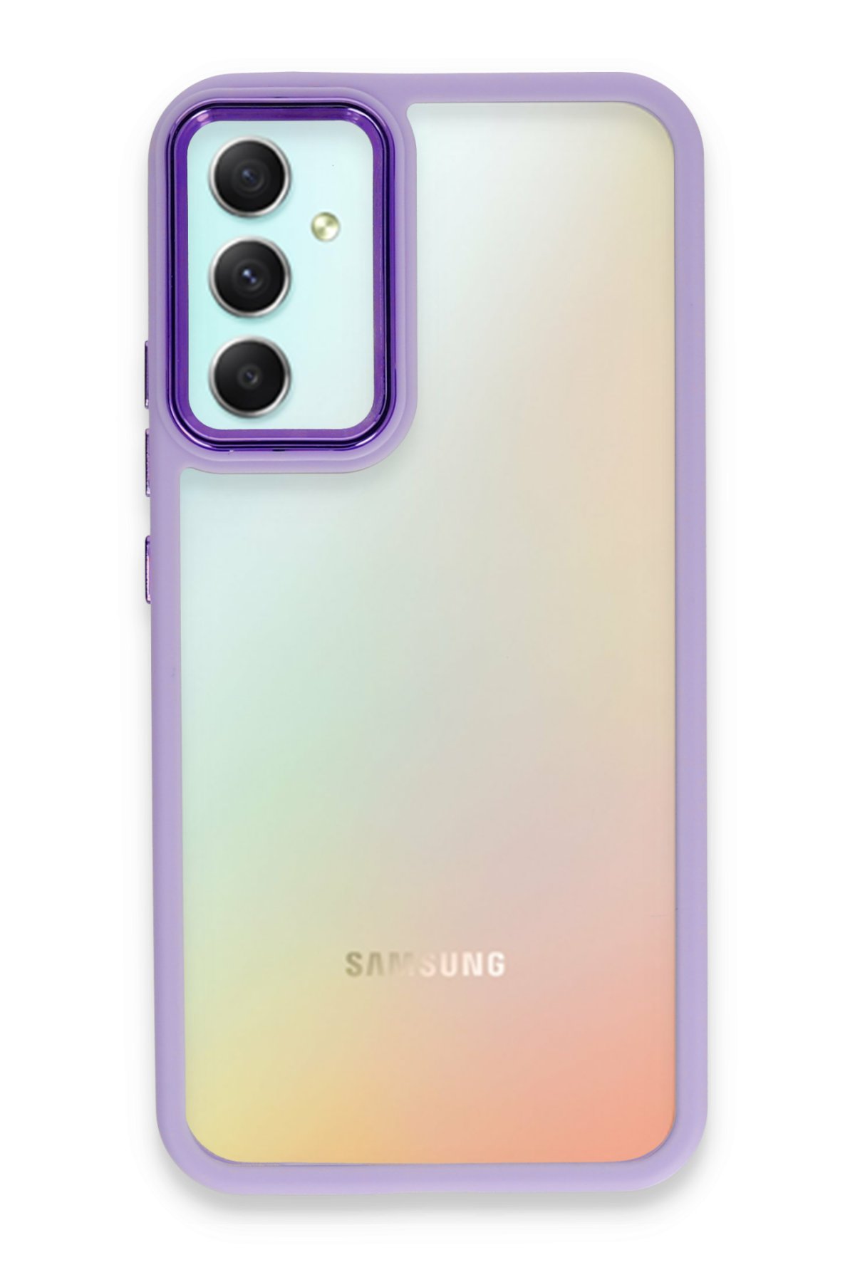Newface Samsung Galaxy A34 5G Kılıf Montreal Yüzüklü Silikon Kapak - Sarı