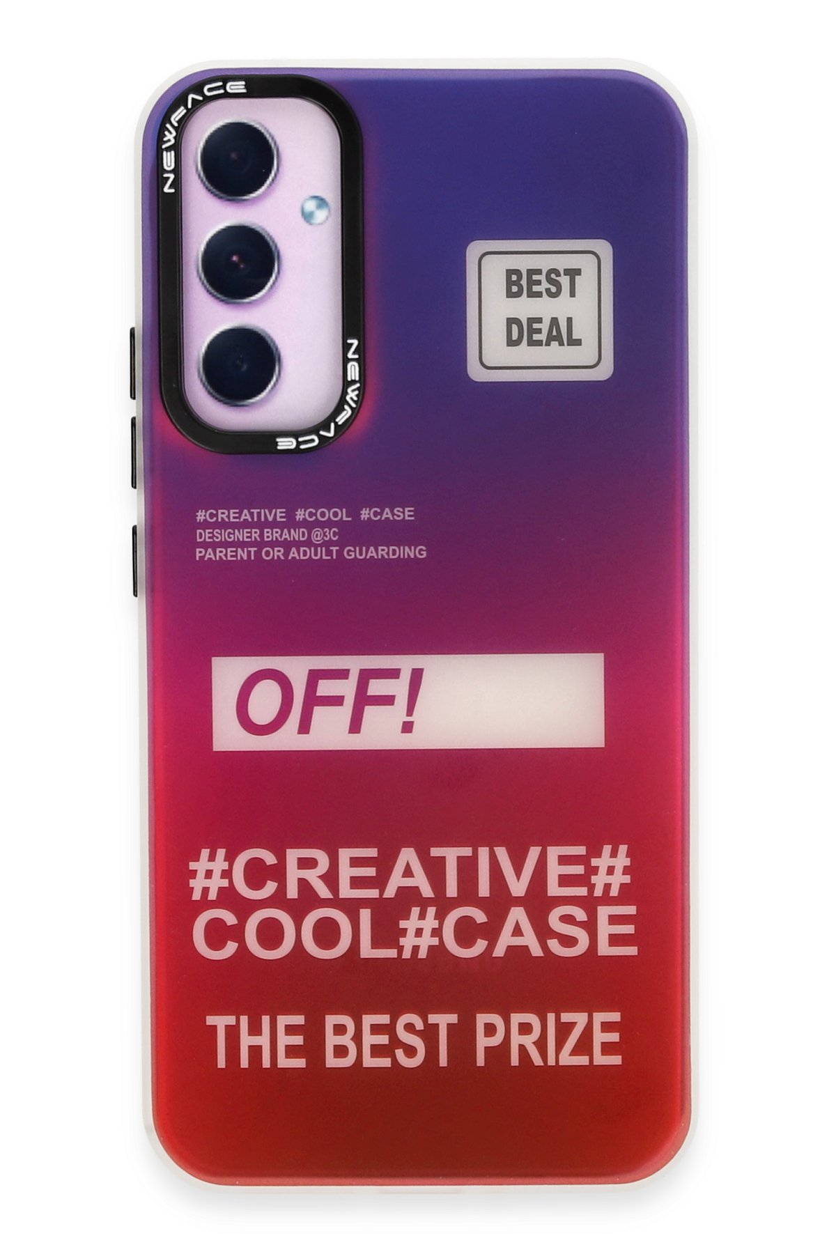 Newface Samsung Galaxy A34 5G Kılıf Joy Lens Standlı Kapak - Siyah