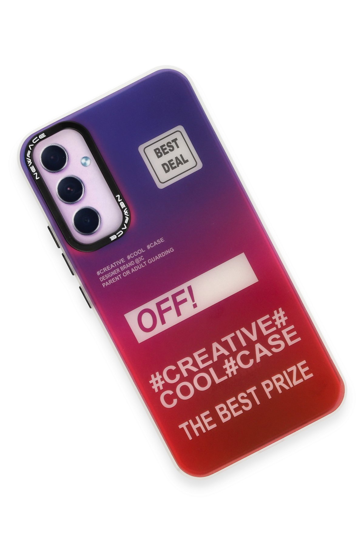 Newface Samsung Galaxy A34 5G Kılıf Joy Lens Standlı Kapak - Siyah