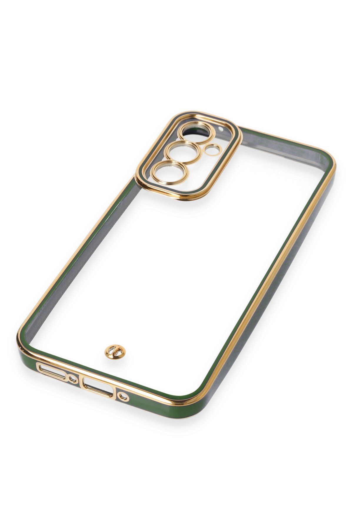 Newface Samsung Galaxy A34 5G Kılıf Liva Lens Silikon - Yeşil