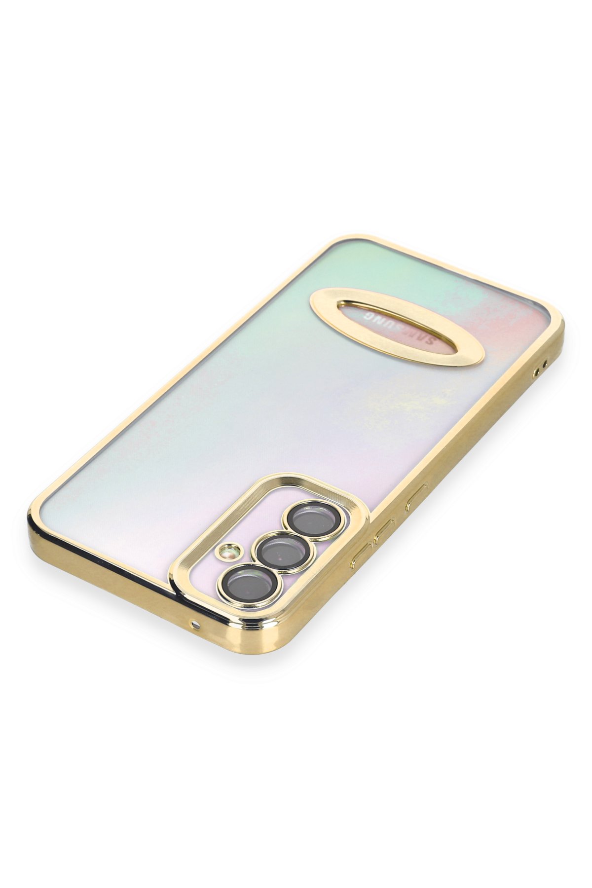 Newface Samsung Galaxy A34 5G Kılıf Joy Lens Standlı Kapak - Mor