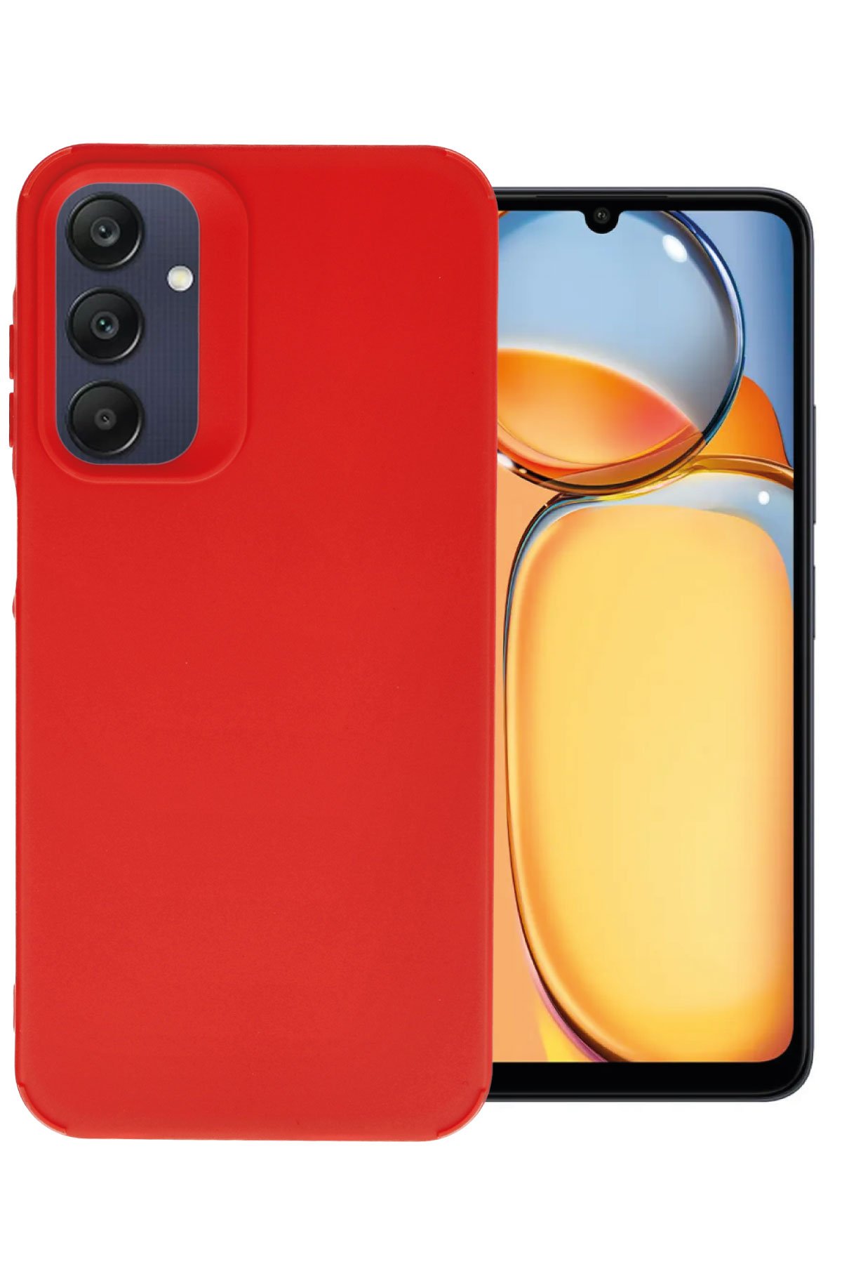 Newface Samsung Galaxy A35 5G Kılıf Petro Silikon - Kırmızı