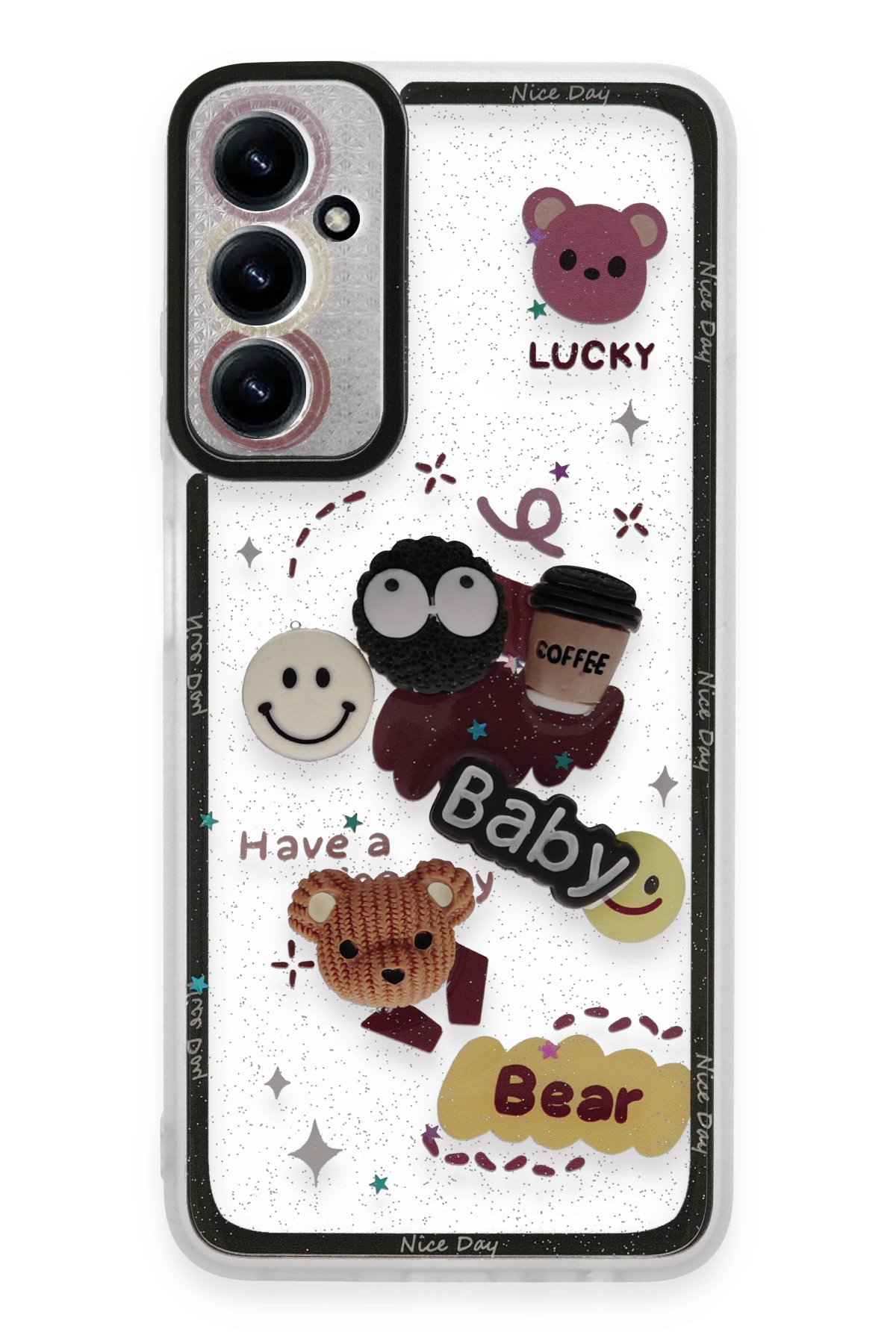 Newface Samsung Galaxy A35 5G Kılıf Pars Lens Yüzüklü Silikon - Siyah