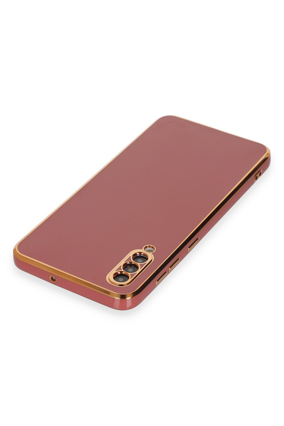 Newface Samsung Galaxy A50 Kılıf Lüx Çift Renkli Silikon - Mor