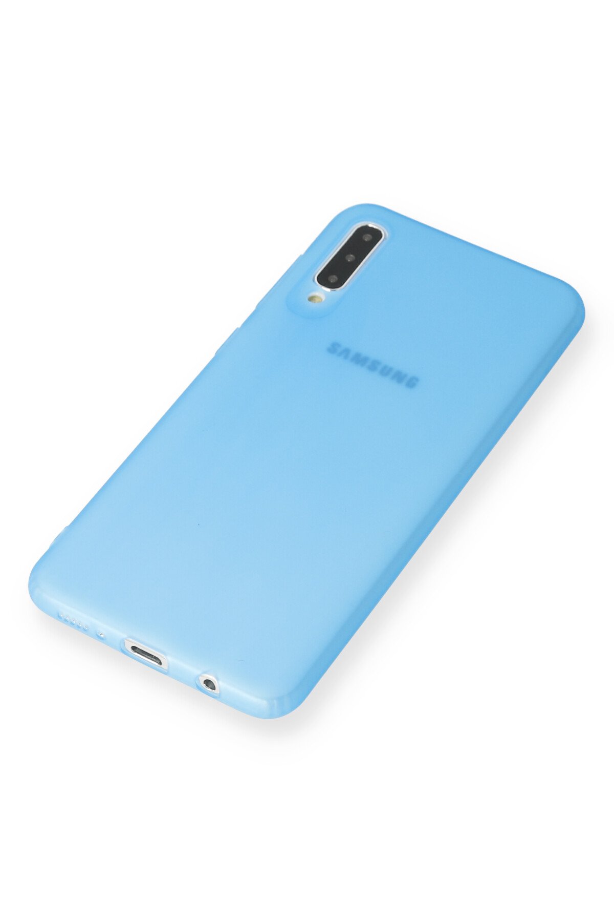 Newface Samsung Galaxy A50 Kılıf Nano içi Kadife  Silikon - Turuncu