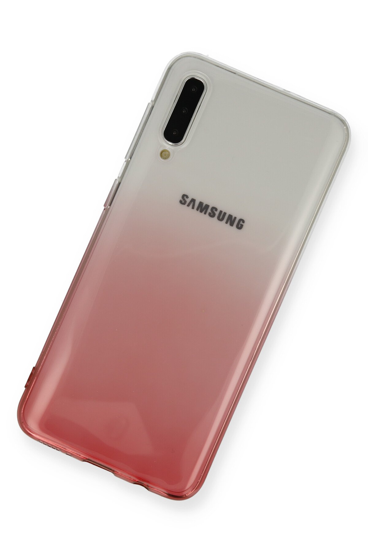 Newface Samsung Galaxy A50 Kılıf Lüx Çift Renkli Silikon - Sarı