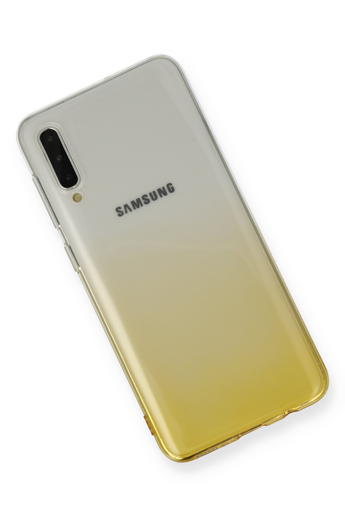 Newface Samsung Galaxy A50 Kılıf Nano içi Kadife  Silikon - Sarı