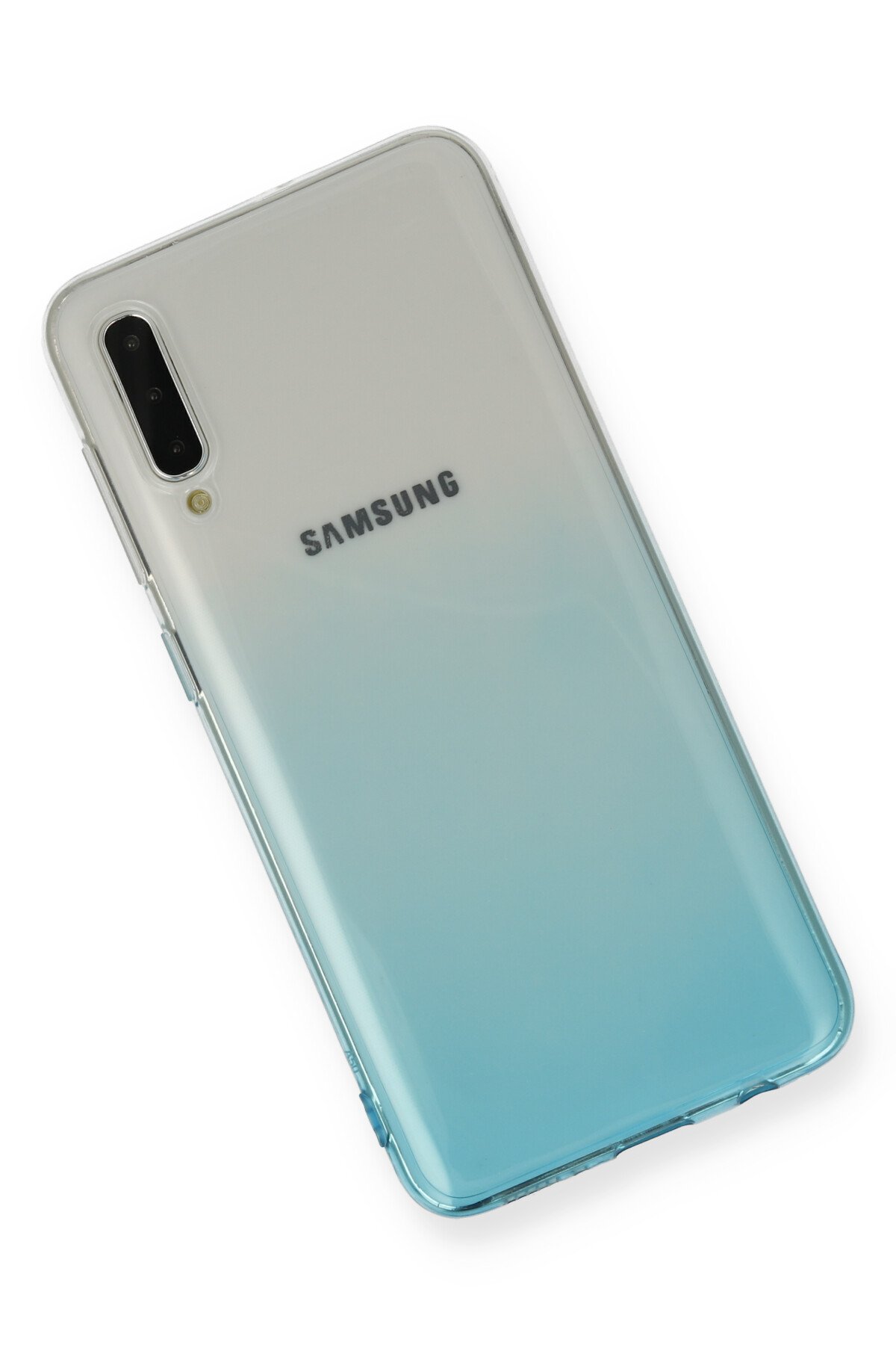 Newface Samsung Galaxy A50 Kılıf Lüx Çift Renkli Silikon - Sarı