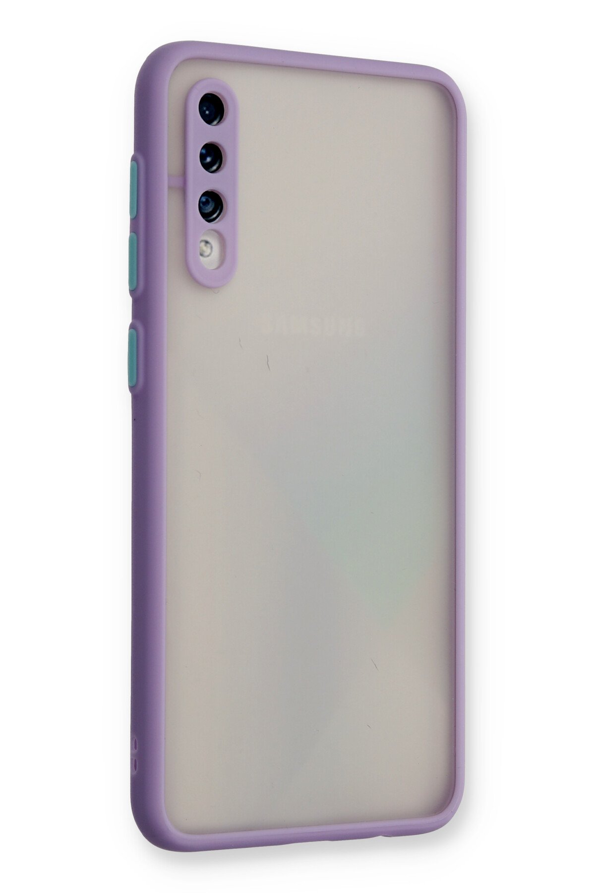 Newface Samsung Galaxy A50S Kılıf Lüx Çift Renkli Silikon - Sarı