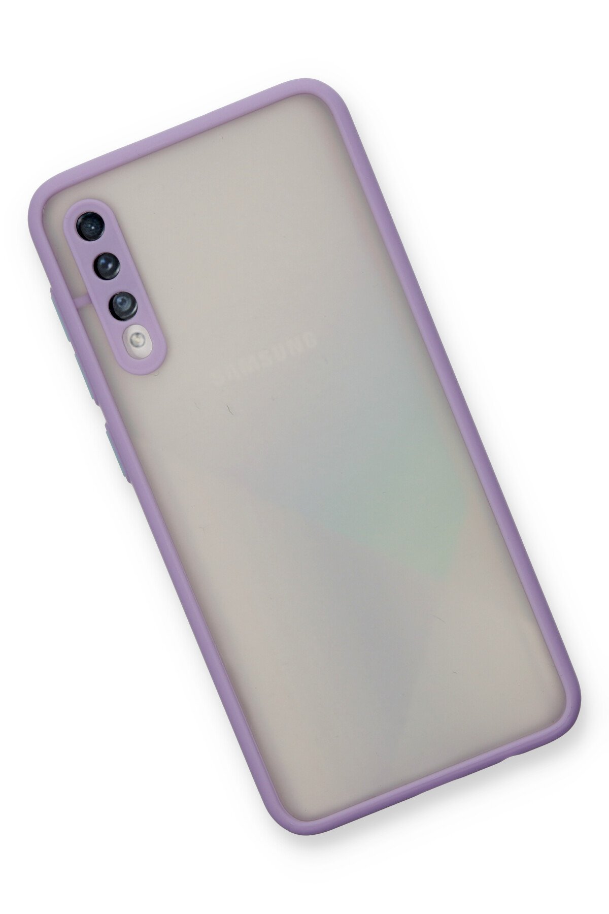 Newface Samsung Galaxy A50S Kılıf Lüx Çift Renkli Silikon - Sarı