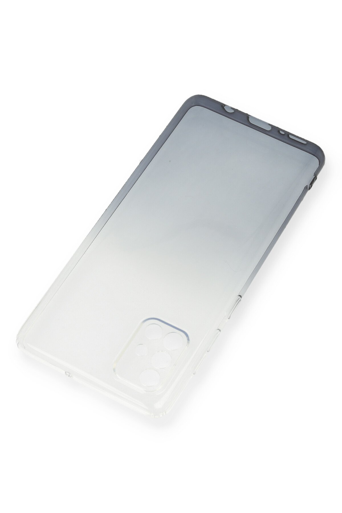 Newface Samsung Galaxy A51 Kılıf Miami Şeffaf Silikon - Fuşya